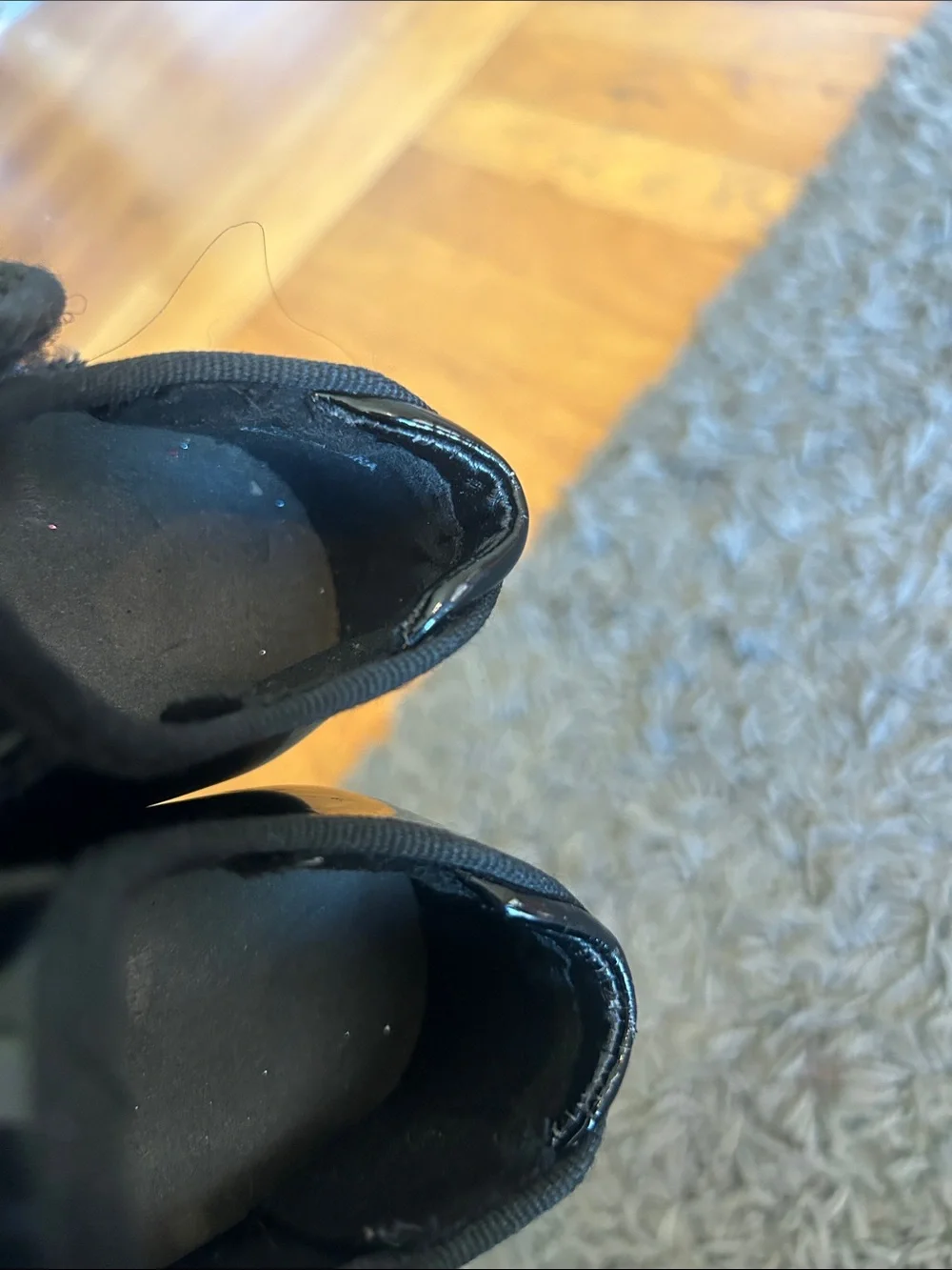 Toddler Girls Black Patent Tap Shoes Size 9.5
